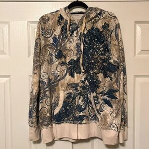 * Maurice’s Jacket
* Size 2
* Tan and blue
* Rhinestones